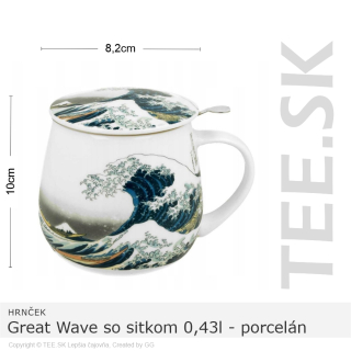 HRNČEK Great Wave so sitkom 0,43l – porcelán – darčeková krabička